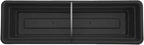 Bloem Dura Cotta 18" Black Resin Rectangle Window Box Planter with Saucer Tray for Indoor and Outdoor Gardening