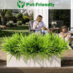 uieke 28 bundles artificial outdoor plants uv resistant showing dimensions
