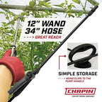 chapin 20024 surespray 2-gallon pump sprayer for lawn showing dimensions