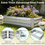 miory raised garden bed with pe cover, 4x2.5x1, view 9