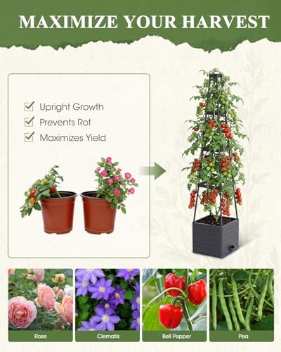 raised garden bed planter box with trellis, 57", package contents