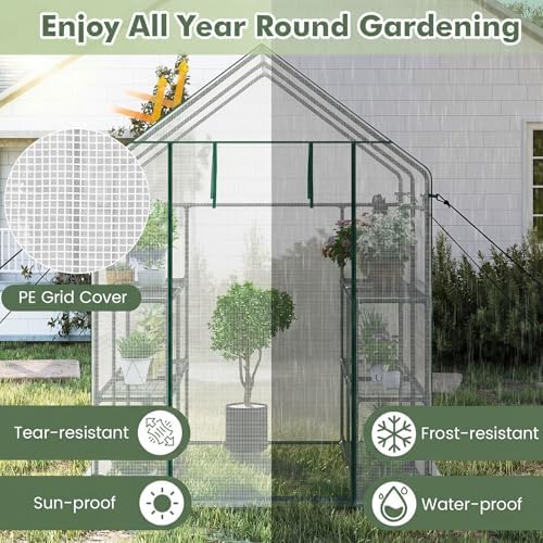 happygrill greenhouses for outdoors, portable greenhouse with pe, package contents