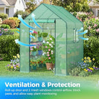 ohuhu greenhouse for outdoors with screen windows, 57, side view
