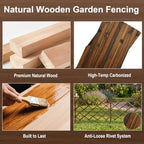 avalution decorative garden fence outdoor,total 12in(h) x 11.6, close-up detail