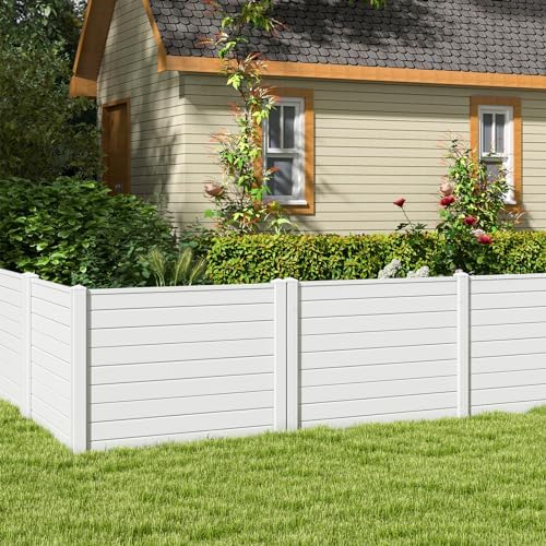 costway privacy fence 2 panels, 48" l x, side view