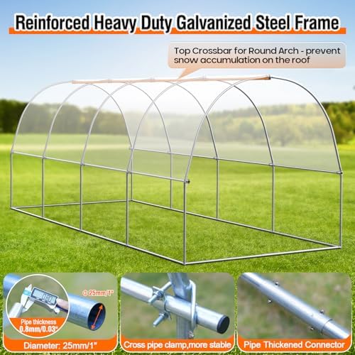 walk-in tunnel greenhouse for outdoors 19.7 x 7.9, close-up detail