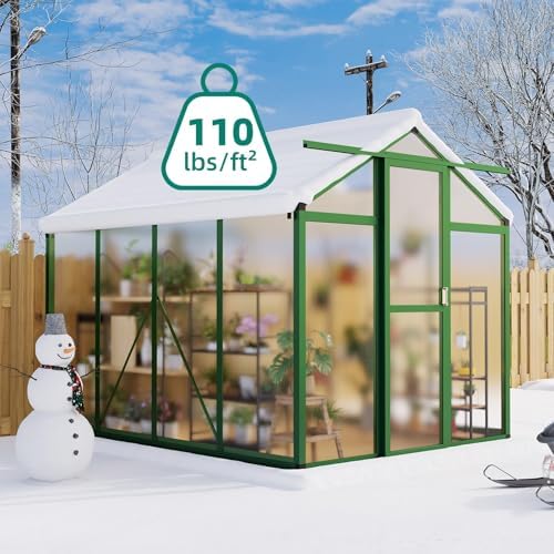 garvee 6x8 ft greenhouse - large aluminum greenhouses, package contents
