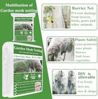 garden mesh netting kit, plant covers 10x30ft ultra shown in use