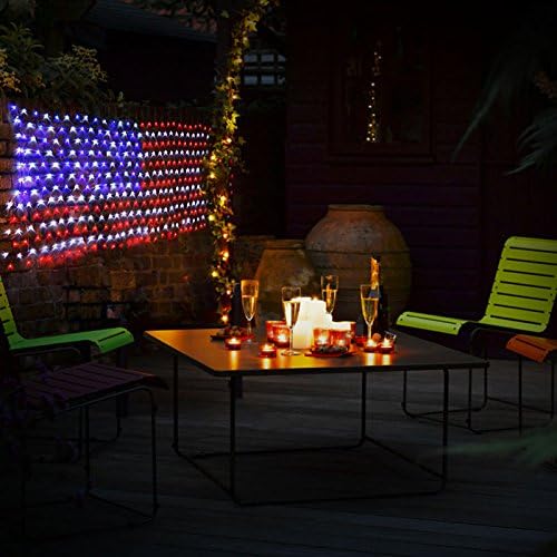 xtf2015 led flag net lights of the united, close-up detail