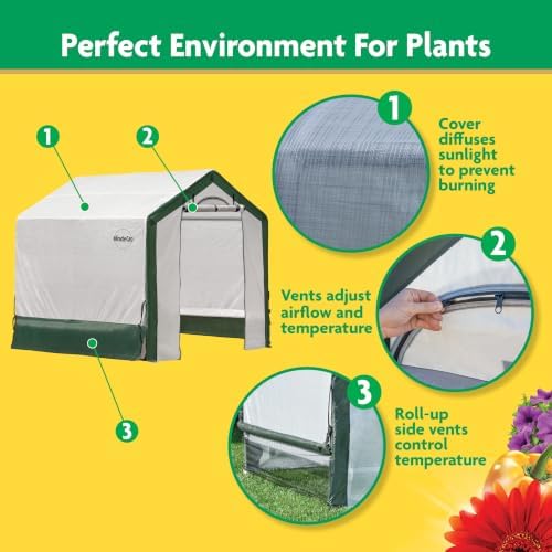 miracle-gro walk-in outdoor greenhouse, clear, 6 x 6 on a desk or shelf