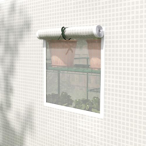 outsunny 4.6' x 4.7' portable greenhouse walk-in water/uv, front angle view