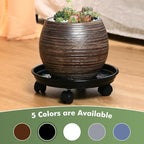 7 packs plant caddy with wheels 11.8" plastic, close-up detail