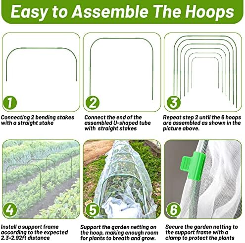 garden mesh netting kit, 6 sets wide garden on a desk or shelf