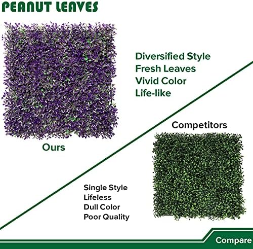 artificial greenery wall panels 20" x 20", 3packs, package contents