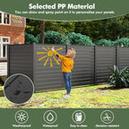 giantex no-dig air conditioner fence, 2 panels, 48''w, close-up detail