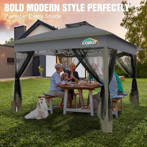 cobizi 13x13 pop up canopy tent-gazebos on clearance, front angle view
