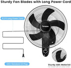 fanspex 18" wall mounted fan for home garage, close-up detail