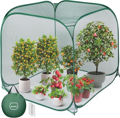 pop up mesh plant cover,35x35x38'' garden netting for, view 9
