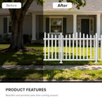 3 sets vinyl picket fence panels white 84''wx36''h, package contents