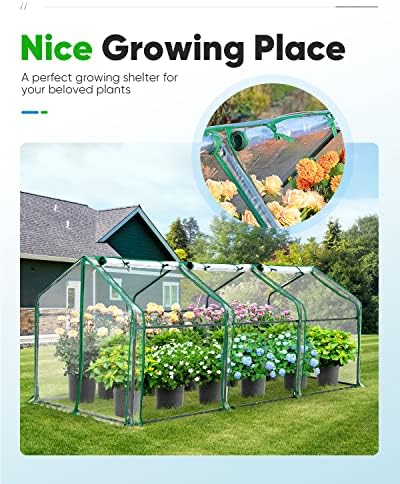 quictent mini greenhouse for indoor outdoor, portable quick-setup, front angle view