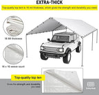 20 ft carport replacement canopy cover garage top, side view