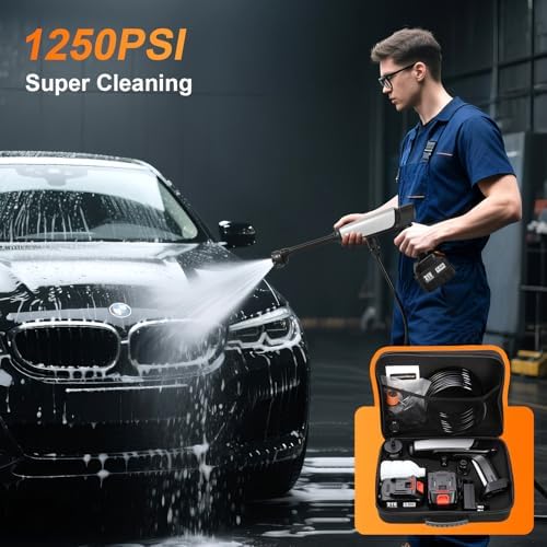 cordless pressure washer battery powered,portable power washer with, close-up detail