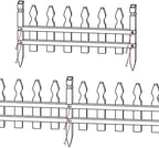 topeakmart 177.5in picket fence for garden, wooden fence on a desk or shelf