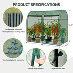 crop cages for garden plant: 8.2x4.1x6ft shade cloth, side view