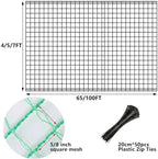 7x100ft deer fence garden netting 50gsm square mesh shown in use