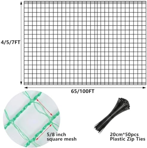 7x100ft deer fence garden netting 50gsm square mesh shown in use