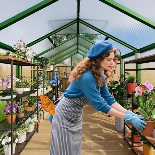greenhouse, 6x8 ft greenhouse for outdoors, walk-in green, close-up detail