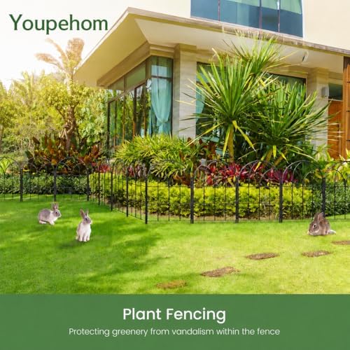 decorative garden fence,20ftx15.66 h,rustproof no dig fence, 19 showing dimensions