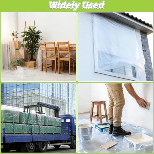 6 mil greenhouse plastic sheeting, 10 x 50, front angle view