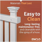 enclo hartford privacy screen, white vinyl diy no, view 9