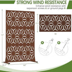 cofar metal privacy screen outdoor 72" h×44" w shown in use