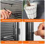 bstrip indoor greenhouse with grow light, pegboard and, front angle view