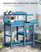 serwall outdoor potting bench set of 2 with, front angle view