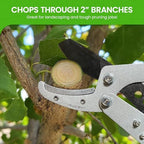 garden guru extendable anvil lopper tree trimmer with shown in use