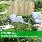jollybower 4ft x 13ft natural bamboo slat fence shown in use