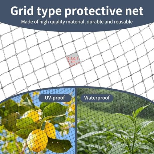 garden netting, 7.5ft x 100ft black bird netting, side view