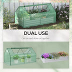 outsunny 6 x 3 x 1ft metal planter, close-up detail