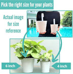 lalagreen round rail planter (6 in, 12 pack) showing dimensions
