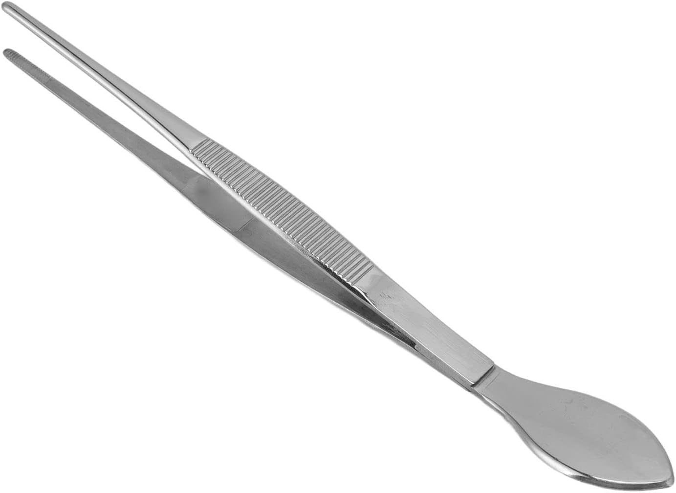 Bonsai Tweezers, Professional Stainless Steel Dual Function Straight Serrated Tips with Spatula for Precise Bonsai Care and Repotting
