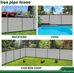 5'hx12'w outdoor freestanding privacy screen fence panels with shown in use