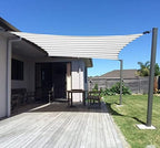 SUNNY GUARD Sun Shade Sail 8'x12' Rectangle Grey-White UV Block Sunshade for Backyard Yard Deck Patio Garden Outdoor Activities and Facility(We Make Custom Size)