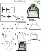 porayhut portable greenhouse tent, easy set-up gardening flower on a desk or shelf