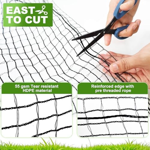 4x100ft deer fence netting for garden, 55gsm plastic, side view