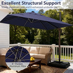 9' x 12' cantilever patio umbrella rectangle outdoor shown in use