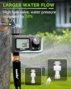 rainpoint sprinkler timer, programmable water timer for garden showing dimensions