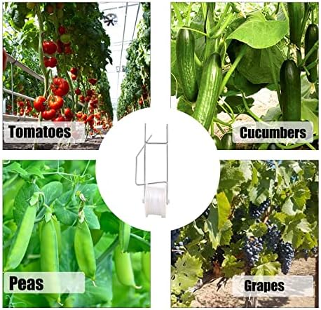 tomato trellis roller hooks with 49.2ft string for, package contents